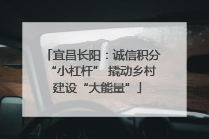 宜昌长阳：诚信积分“小杠杆” 撬动乡村建设“大能量”