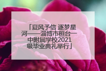 夏风予信 逐梦星河——淄博市桓台一中附属学校2021级毕业典礼举行