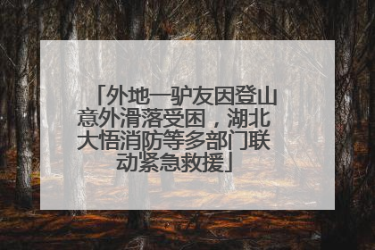 外地一驴友因登山意外滑落受困，湖北大悟消防等多部门联动紧急救援