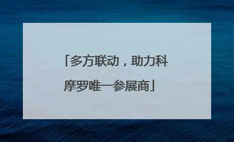 多方联动，助力科摩罗唯一参展商