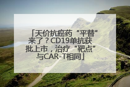 天价抗癌药“平替”来了？CD19单抗获批上市，治疗“靶点”与CAR-T相同