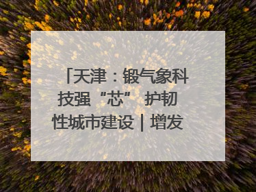 天津：锻气象科技强“芯” 护韧性城市建设｜增发国债气象项目落地见效系列报道