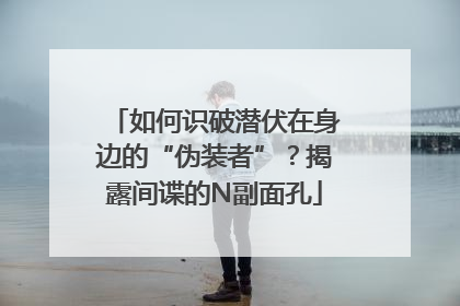 如何识破潜伏在身边的“伪装者”？揭露间谍的N副面孔