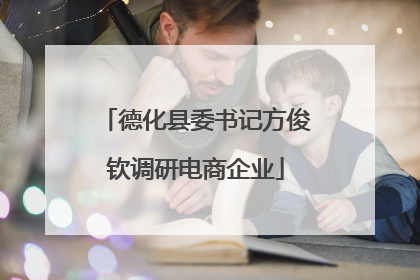 德化县委书记方俊钦调研电商企业