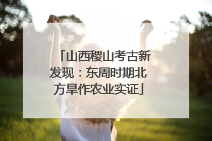 山西稷山考古新发现：东周时期北方旱作农业实证
