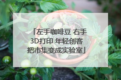 左手咖啡豆 右手3D打印 年轻创客把市集变成实验室