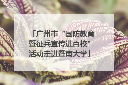 广州市“国防教育暨征兵宣传进百校”活动走进暨南大学