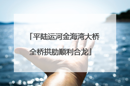 平陆运河金海湾大桥全桥拱肋顺利合龙