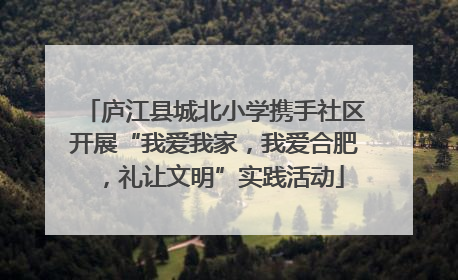 庐江县城北小学携手社区开展“我爱我家，我爱合肥，礼让文明”实践活动