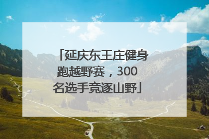 延庆东王庄健身跑越野赛，300名选手竞逐山野