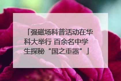 强磁场科普活动在华科大举行 百余名中学生探秘“国之重器”
