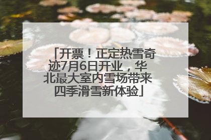 开票！正定热雪奇迹7月6日开业，华北最大室内雪场带来四季滑雪新体验