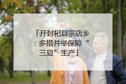 开封杞县宗店乡：多措并举保障“三夏”生产