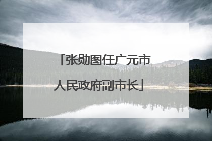 张勋图任广元市人民政府副市长