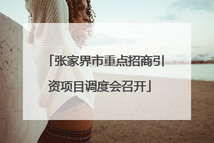 张家界市重点招商引资项目调度会召开
