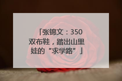 张锦文：350双布鞋，踏出山里娃的“求学路”