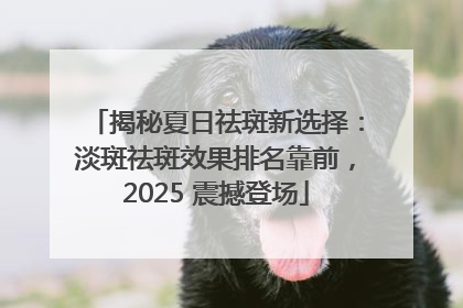 揭秘夏日祛斑新选择：淡斑祛斑效果排名靠前，2025 震撼登场