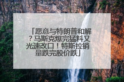愿意与特朗普和解？马斯克爆完猛料又光速改口！特斯拉销量跌完股价跌