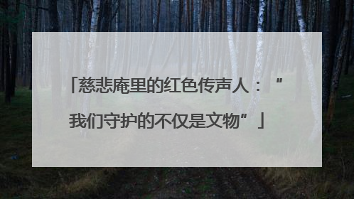 慈悲庵里的红色传声人：“我们守护的不仅是文物”