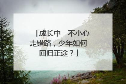 成长中一不小心走错路，少年如何回归正途？