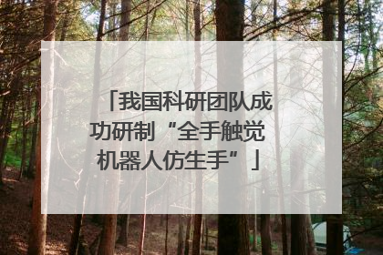 我国科研团队成功研制“全手触觉机器人仿生手”