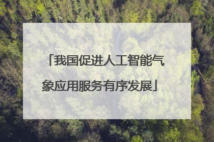我国促进人工智能气象应用服务有序发展