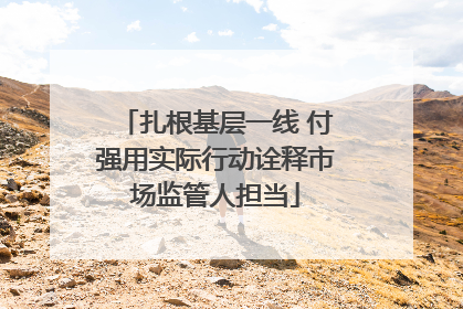 扎根基层一线 付强用实际行动诠释市场监管人担当