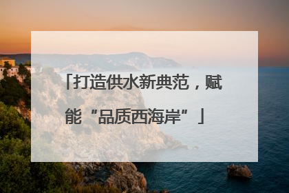 打造供水新典范，赋能“品质西海岸”
