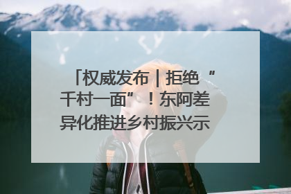 权威发布｜拒绝“千村一面”！东阿差异化推进乡村振兴示范片区建设