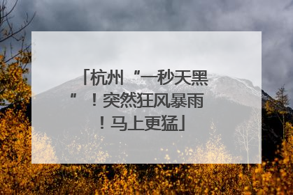 杭州“一秒天黑”！突然狂风暴雨！马上更猛
