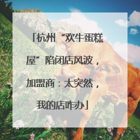 杭州“欢牛蛋糕屋”陷闭店风波，加盟商：太突然，我的店咋办