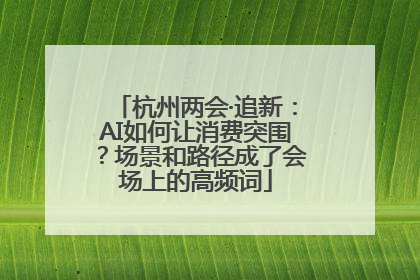 杭州两会·追新：AI如何让消费突围？场景和路径成了会场上的高频词