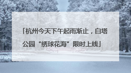 杭州今天下午起雨渐止，白塔公园“绣球花海”限时上线