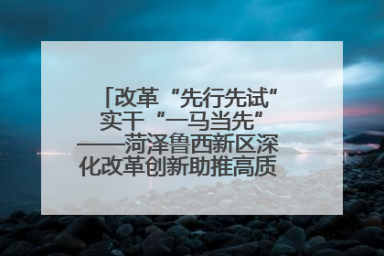改革“先行先试” 实干“一马当先”——菏泽鲁西新区深化改革创新助推高质量发展纪实