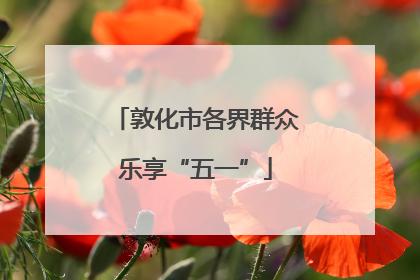 敦化市各界群众乐享“五一”