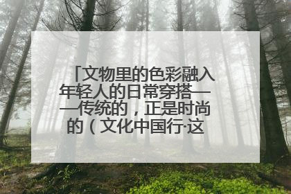 文物里的色彩融入年轻人的日常穿搭——传统的，正是时尚的（文化中国行·这些美 很中国）