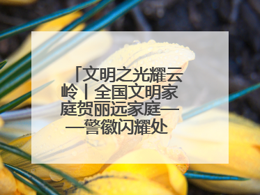 文明之光耀云岭丨全国文明家庭贺丽远家庭——警徽闪耀处 家风铸忠诚