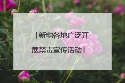 新疆各地广泛开展禁毒宣传活动