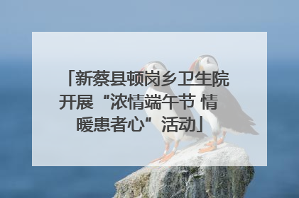 新蔡县顿岗乡卫生院开展“浓情端午节 情暖患者心”活动