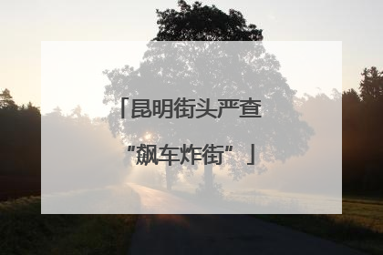 昆明街头严查“飙车炸街”