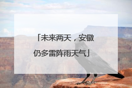 未来两天，安徽仍多雷阵雨天气