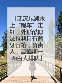 武汉东湖水上“跑车”走红，外形酷似法拉利且有蓝牙音箱，负责人：高峰期一两百人排队