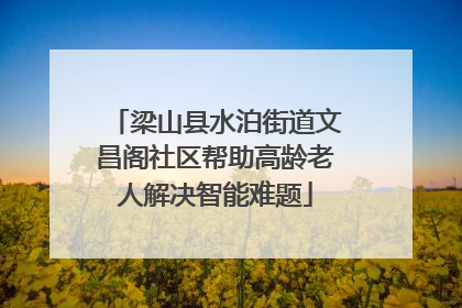 梁山县水泊街道文昌阁社区帮助高龄老人解决智能难题