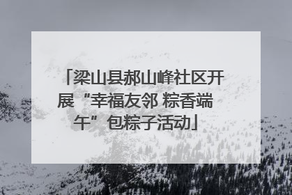 梁山县郝山峰社区开展“幸福友邻 粽香端午”包粽子活动