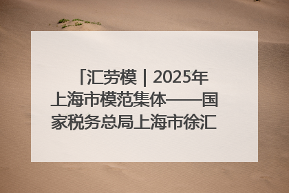 汇劳模｜2025年上海市模范集体——国家税务总局上海市徐汇区税务局第一税务所