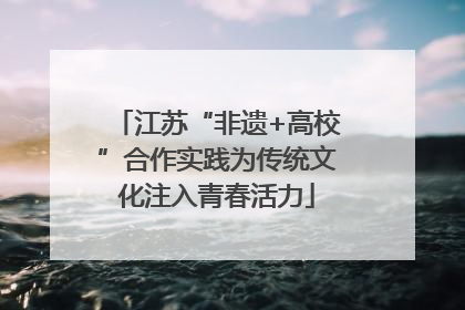 江苏“非遗+高校”合作实践为传统文化注入青春活力