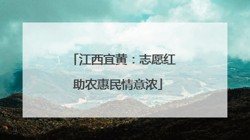 江西宜黄：志愿红助农惠民情意浓
