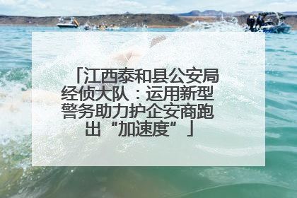 江西泰和县公安局经侦大队：运用新型警务助力护企安商跑出“加速度”