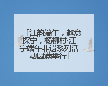 江韵端午，趣意探宁，杨柳村·江宁端午非遗系列活动圆满举行