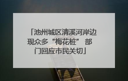 池州城区清溪河岸边现众多“梅花桩” 部门回应市民关切